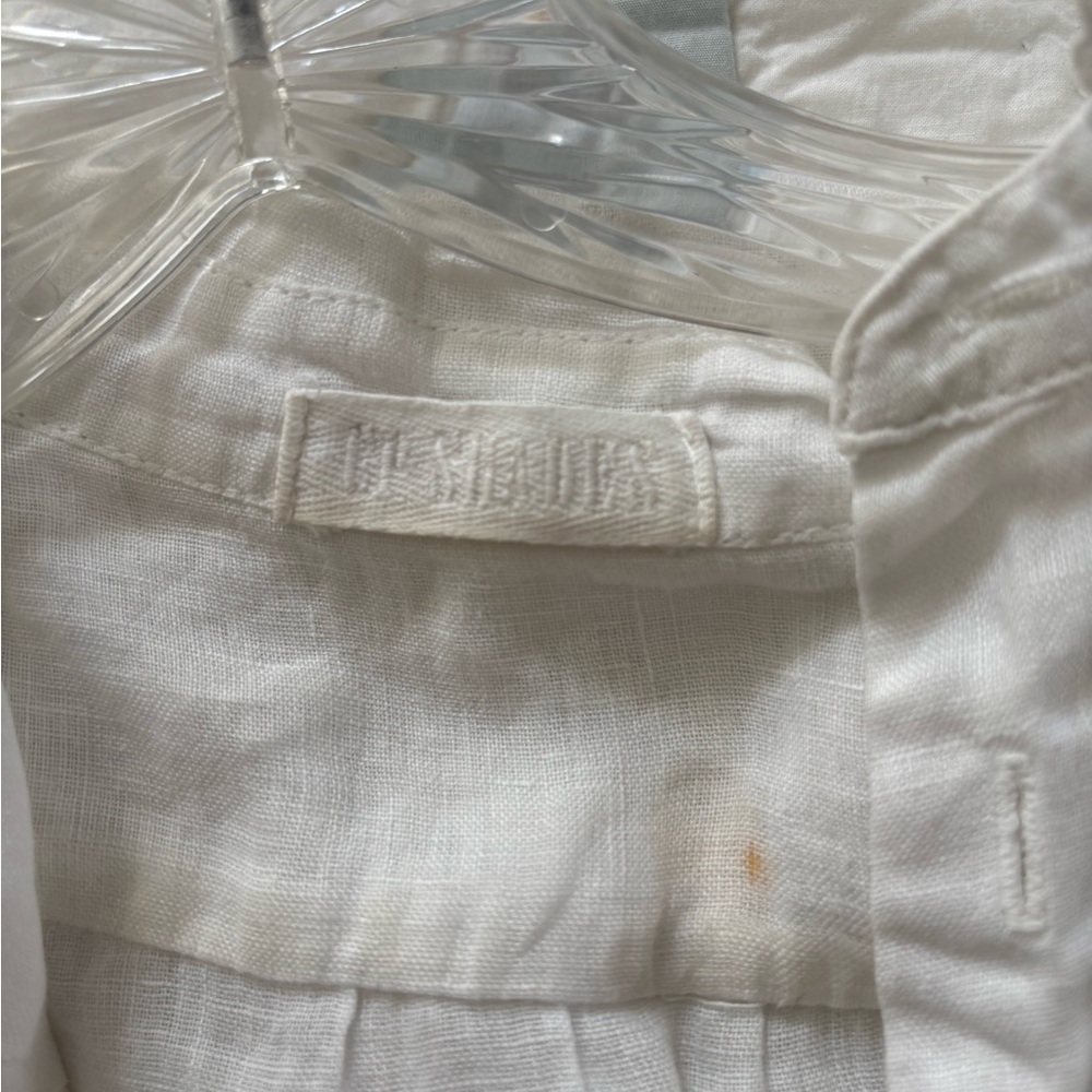 CP Shades White Linen Oversized Button Front Shirt Beach Coverup Women’s Size M - Picture 4 of 5